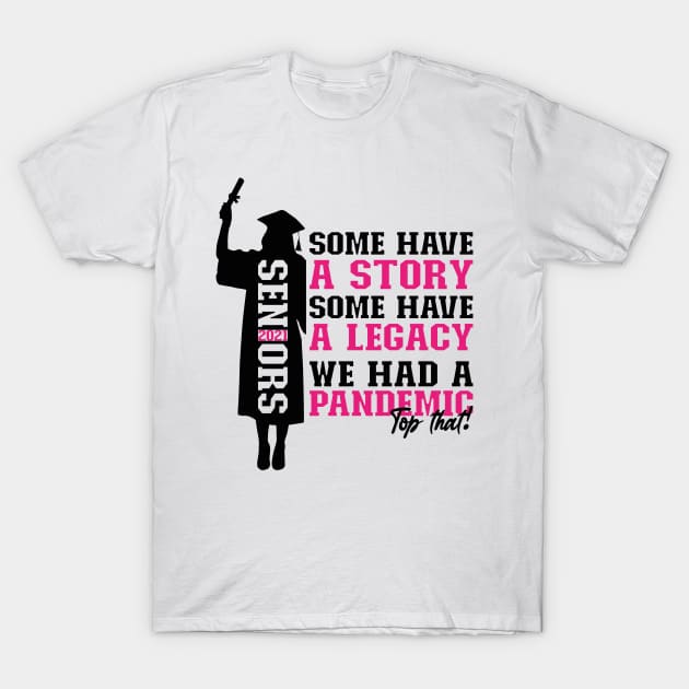 Pandemic Graduation | Black And Purple Text Funny Graduation T-Shirt by Estrytee